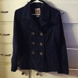 Mossimo Navy Velvet double breasted blazer